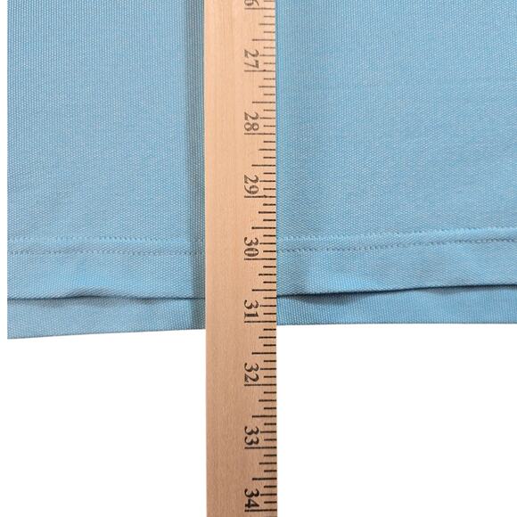 IZOD Performance Polo Shirt Mens XXL Teal Blue Golf UPF-15 Wicking Cotton Blend - Picture 8 of 8